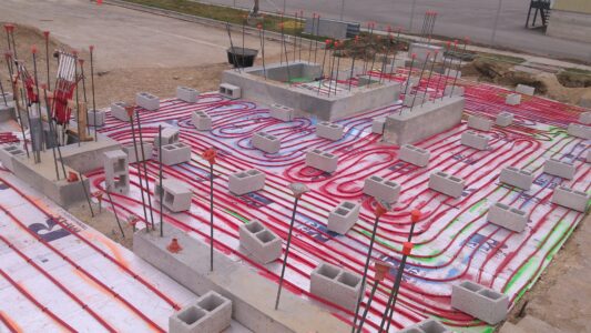 Radiant Heat for snowmelt snowmelt project by Boise River Plumbing